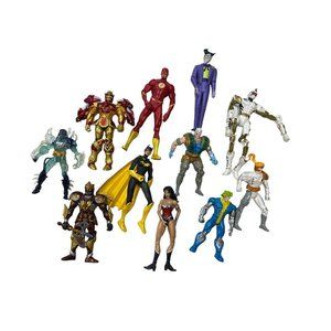 DC Comics Marvel Bandai Action Figure Lot Batgirl Wonder Woman Joker 6.44" Mixed